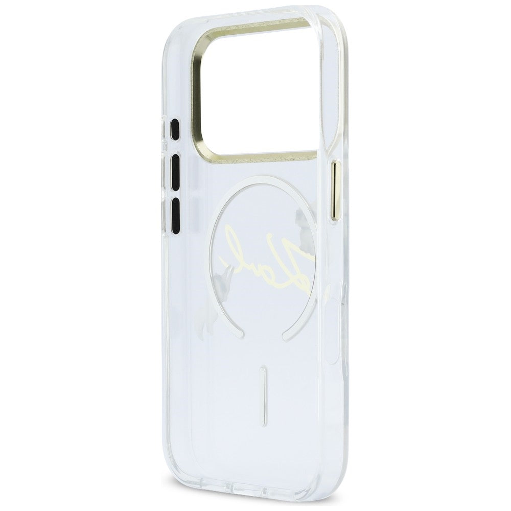 Karl Lagerfeld IML Choupettes Karl Script Logo MagSafe Case til iPhone 17 Pro - Klar