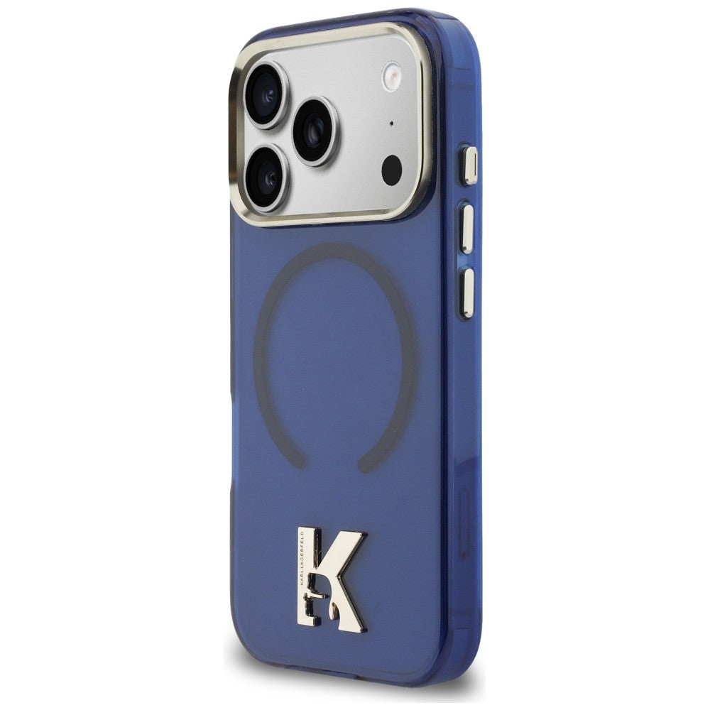 Karl Lagerfeld IML K Head Logo MagSafe Case til iPhone 17 Pro - Blå