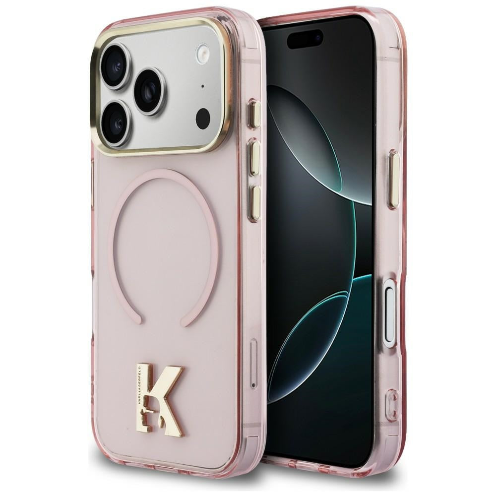 Karl Lagerfeld IML K Head Logo MagSafe Case til iPhone 17 Pro - Pink