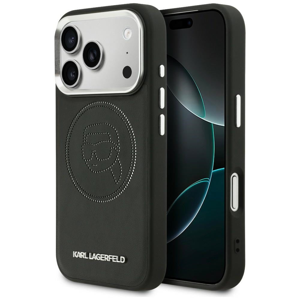Karl Lagerfeld K Head Point Logo MagSafe Case til iPhone 17 Pro - sort