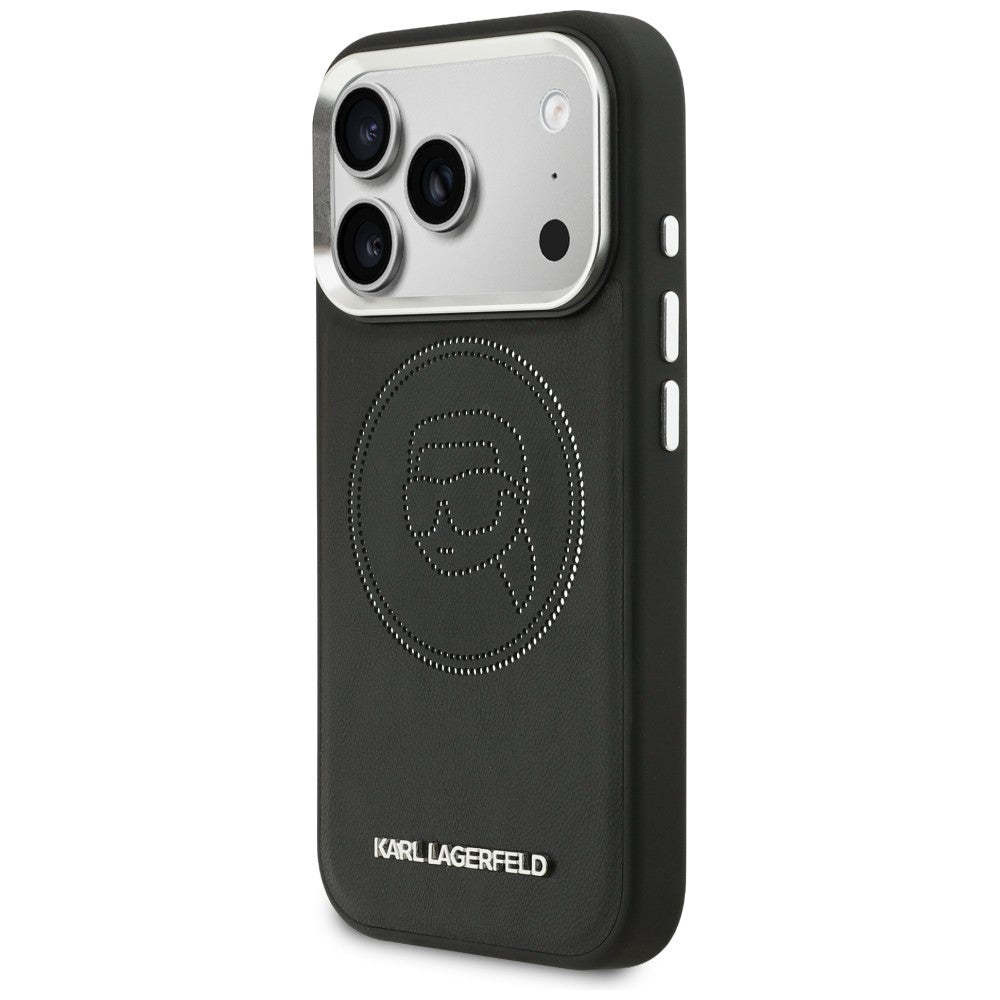 Karl Lagerfeld K Head Point Logo MagSafe Case til iPhone 17 Pro - sort