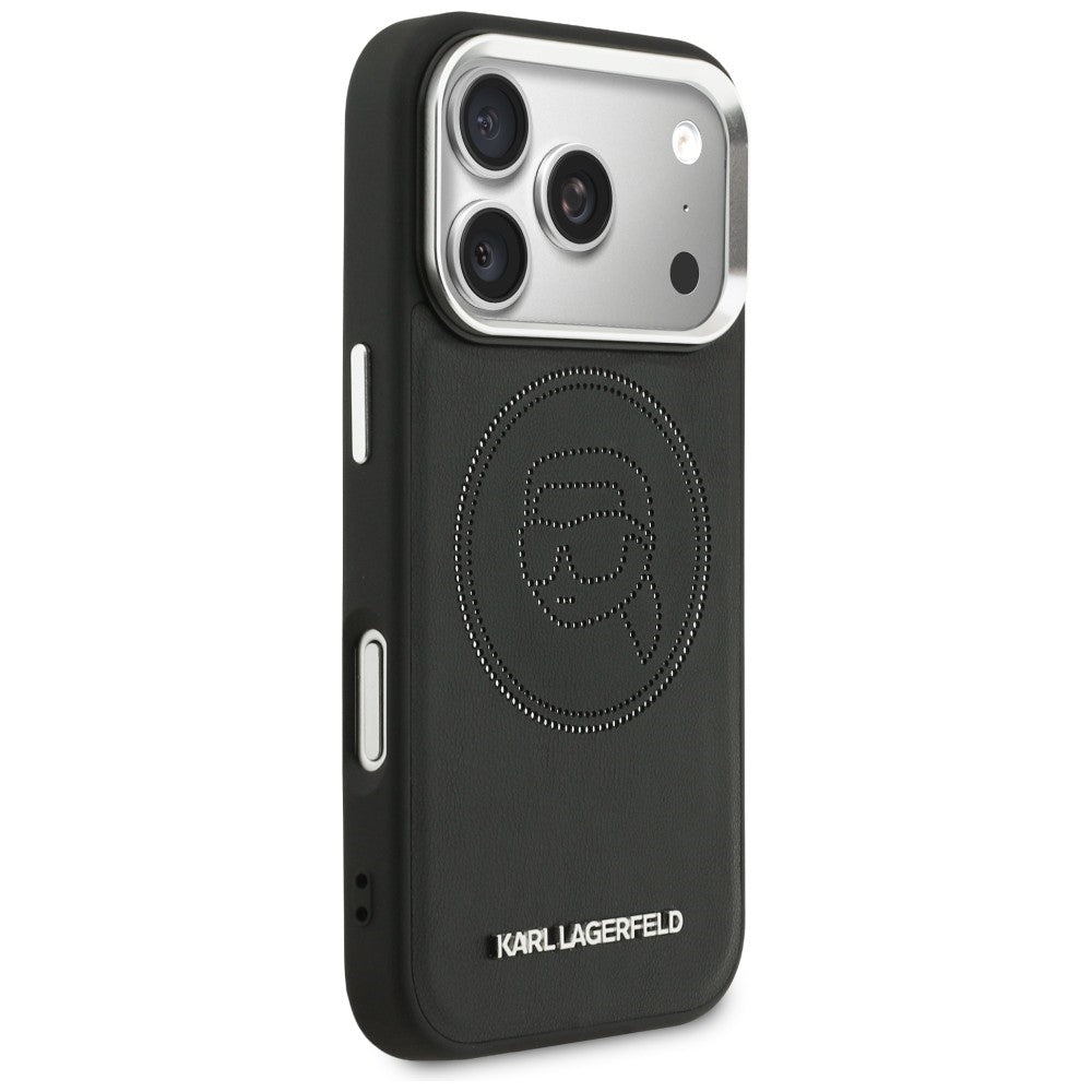 Karl Lagerfeld K Head Point Logo MagSafe Case til iPhone 17 Pro Max - sort