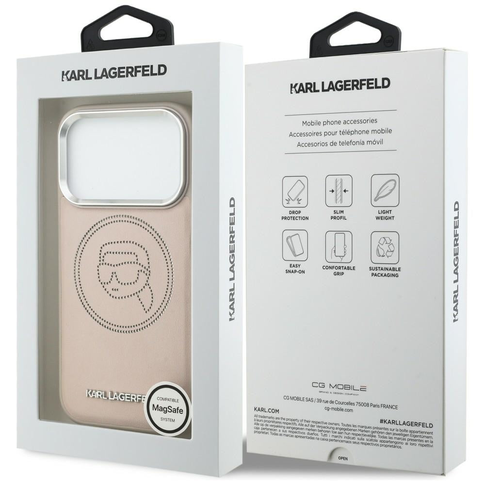 Karl Lagerfeld K Head Point Logo MagSafe Case til iPhone 17 Pro - Pink