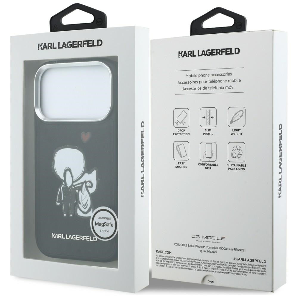 Karl Lagerfeld Karl & Choupette Bag Logo MagSafe Case til iPhone 17 Pro - sort