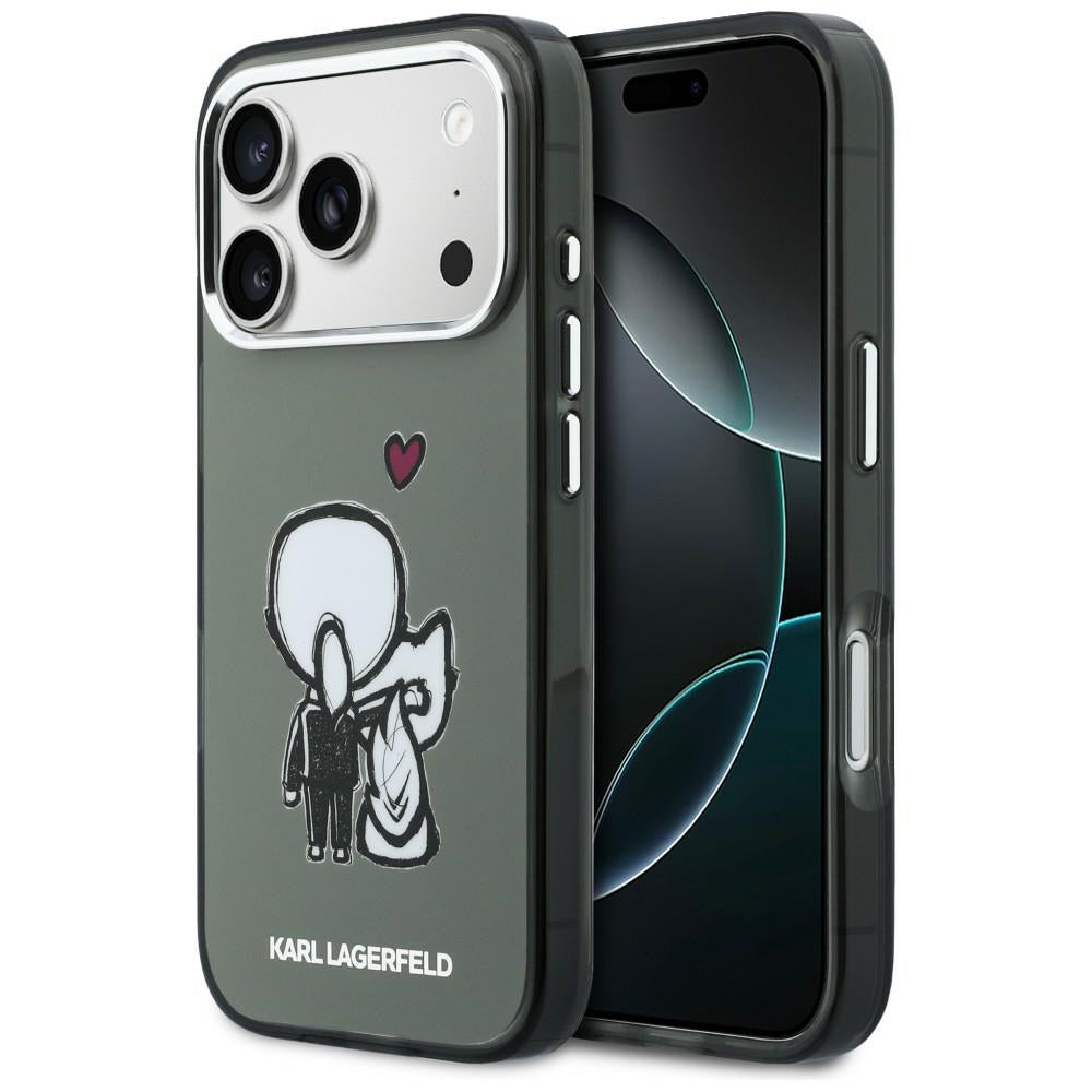Karl Lagerfeld Karl & Choupette MagSafe bagtilhæng til iPhone 17 Pro Max - sort