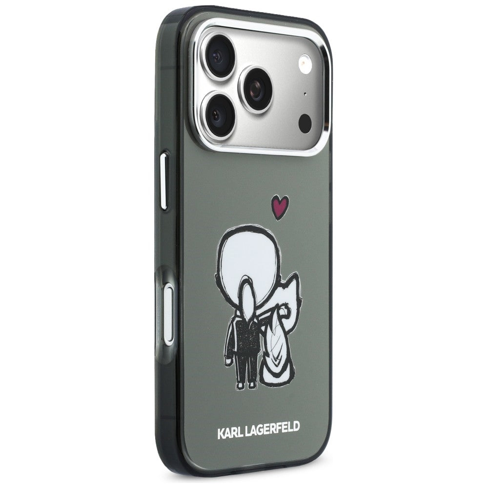 Karl Lagerfeld Karl & Choupette MagSafe bagtilhæng til iPhone 17 Pro Max - sort