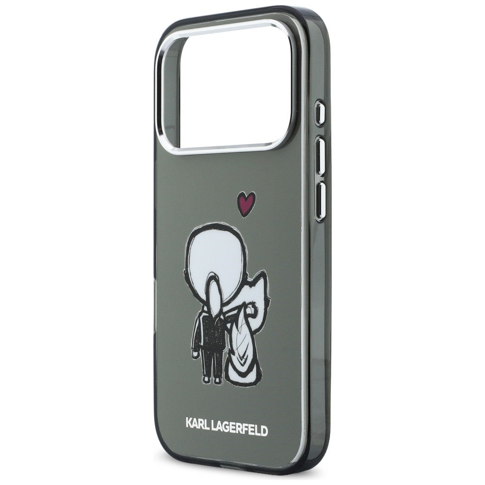 Karl Lagerfeld Karl & Choupette MagSafe bagtilhæng til iPhone 17 Pro Max - sort
