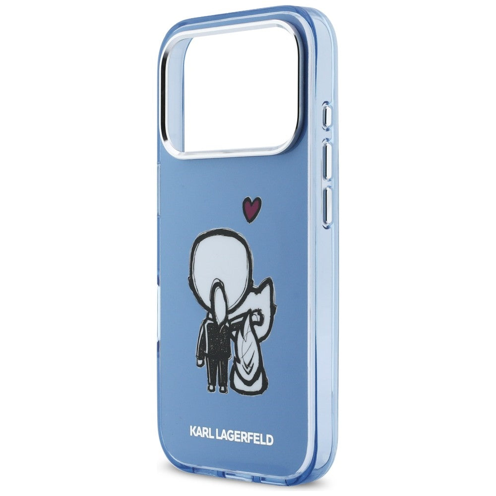 Karl Lagerfeld Karl & Choupette MagSafe bagtilhæng til iPhone 17 Pro - Blå