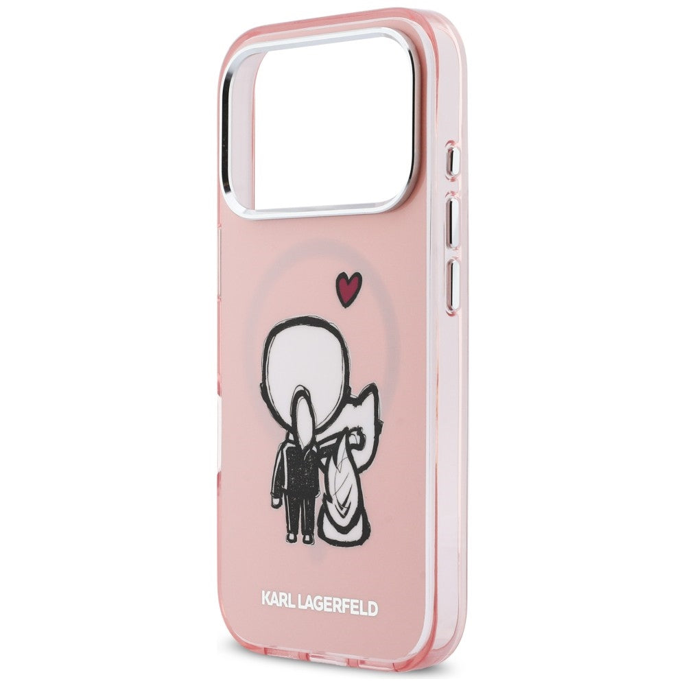 Karl Lagerfeld Karl & Choupette MagSafe bagtilhæng til iPhone 17 Pro - Pink