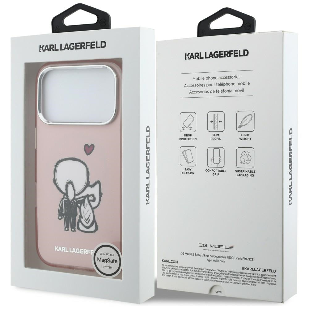 Karl Lagerfeld Karl & Choupette MagSafe bagtilhæng til iPhone 17 Pro - Pink