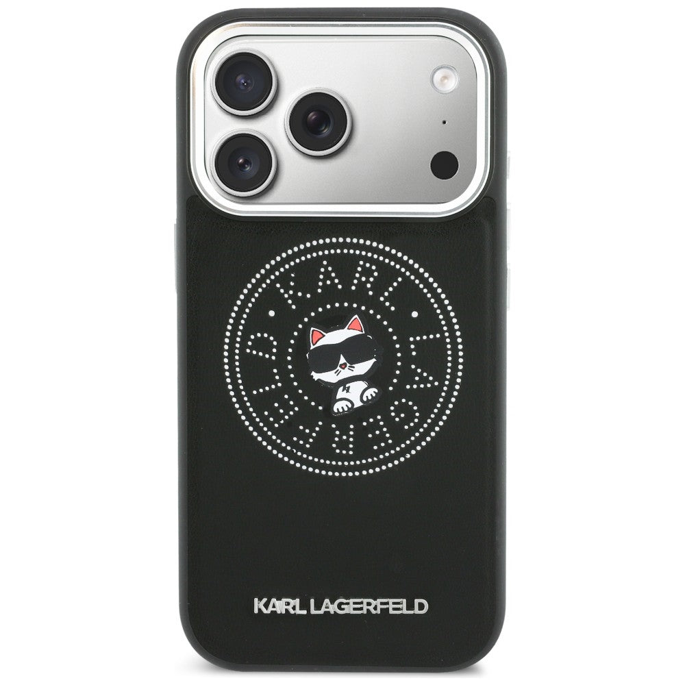 Karl Lagerfeld Point & Choupette Sketch MagSafe Case til iPhone 17 Pro Max - sort