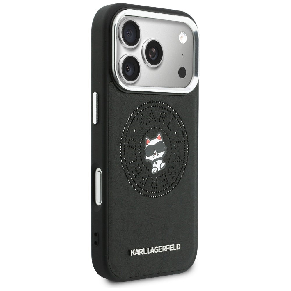 Karl Lagerfeld Point & Choupette Sketch MagSafe Case til iPhone 17 Pro Max - sort