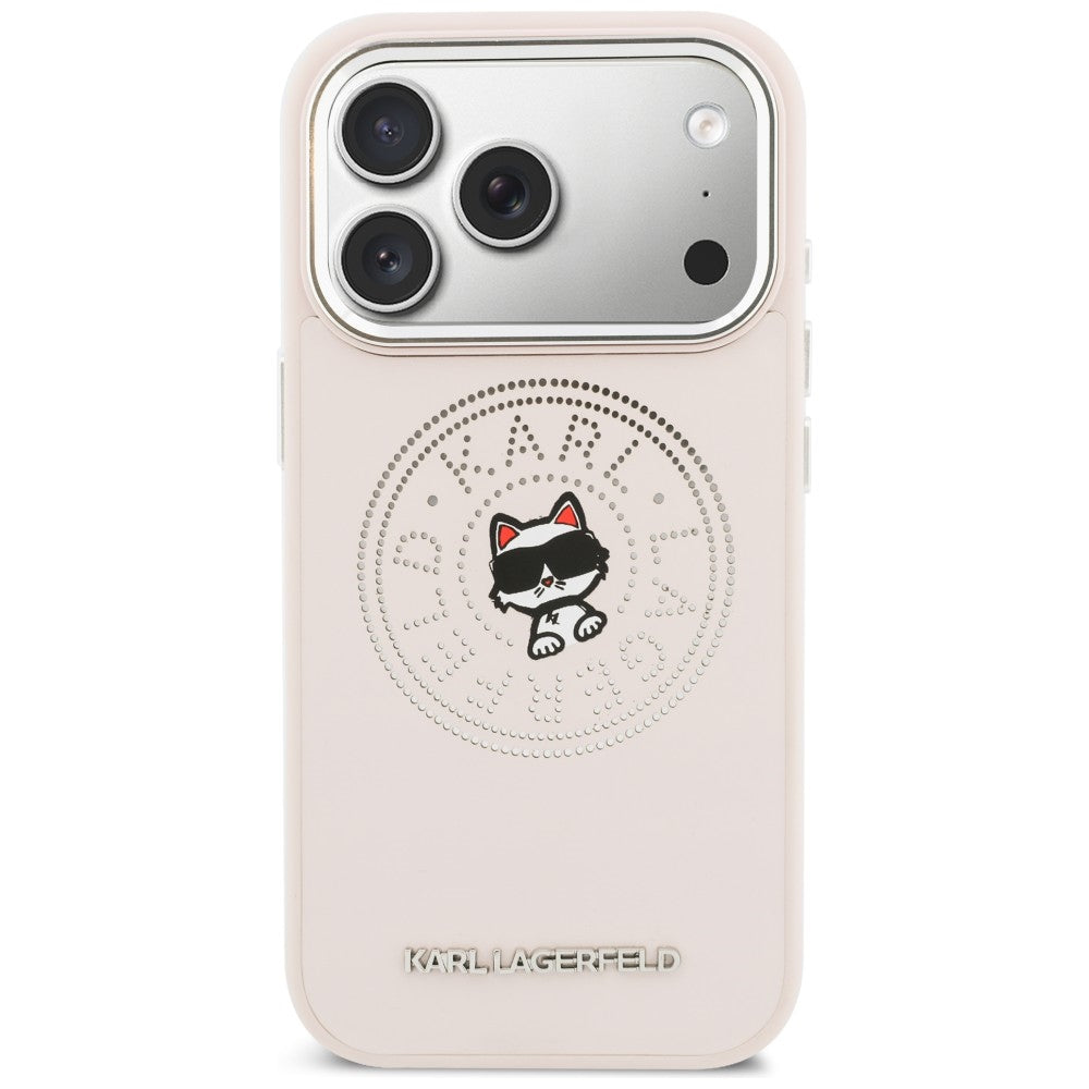 Karl Lagerfeld Point & Choupette Sketch MagSafe Case til iPhone 17 Pro Max - Pink