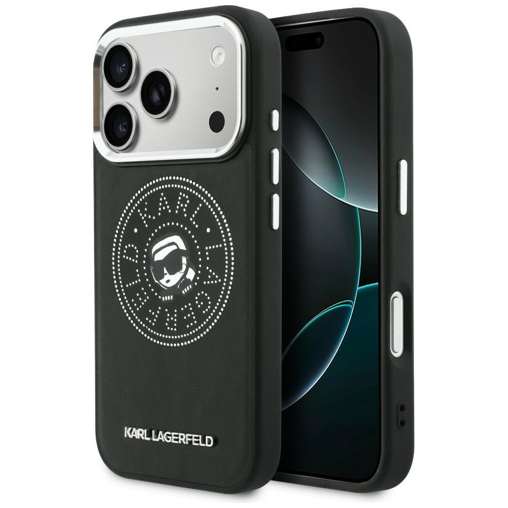 Karl Lagerfeld Point & Karl Sketch MagSafe Case til iPhone 17 Pro Max - sort
