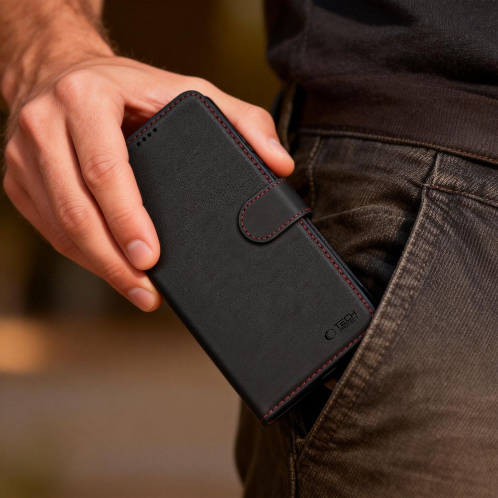 Tech-Protect Wallet Case til Samsung Galaxy S26 Ultra - sort og rød