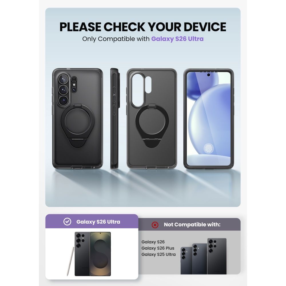 Supcase Cosmo Mag MagSafe Case til Samsung Galaxy S26 Ultra - sort