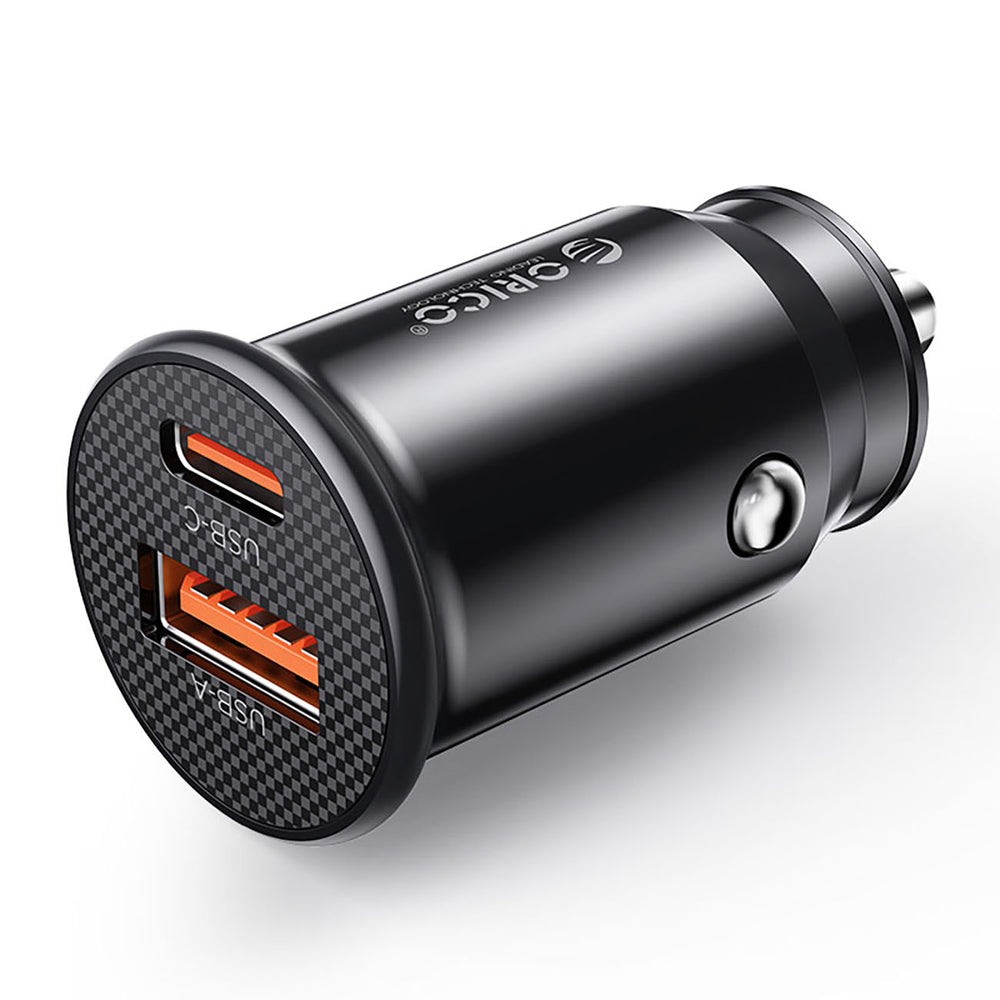 Orico PowerMini 30W USB-C + USB-A Biloplader - sort
