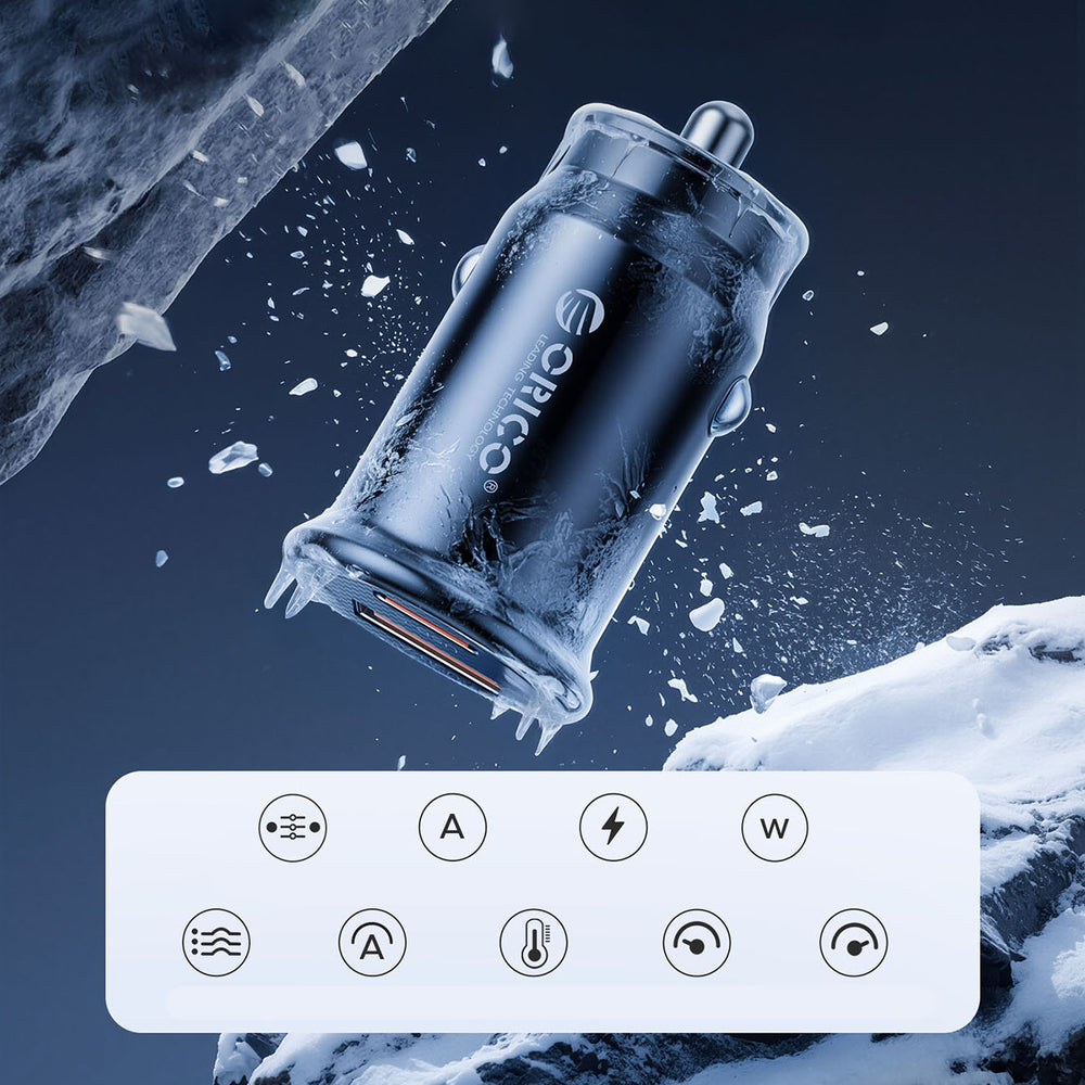 Orico PowerMini 30W USB-C + USB-A Biloplader - sort