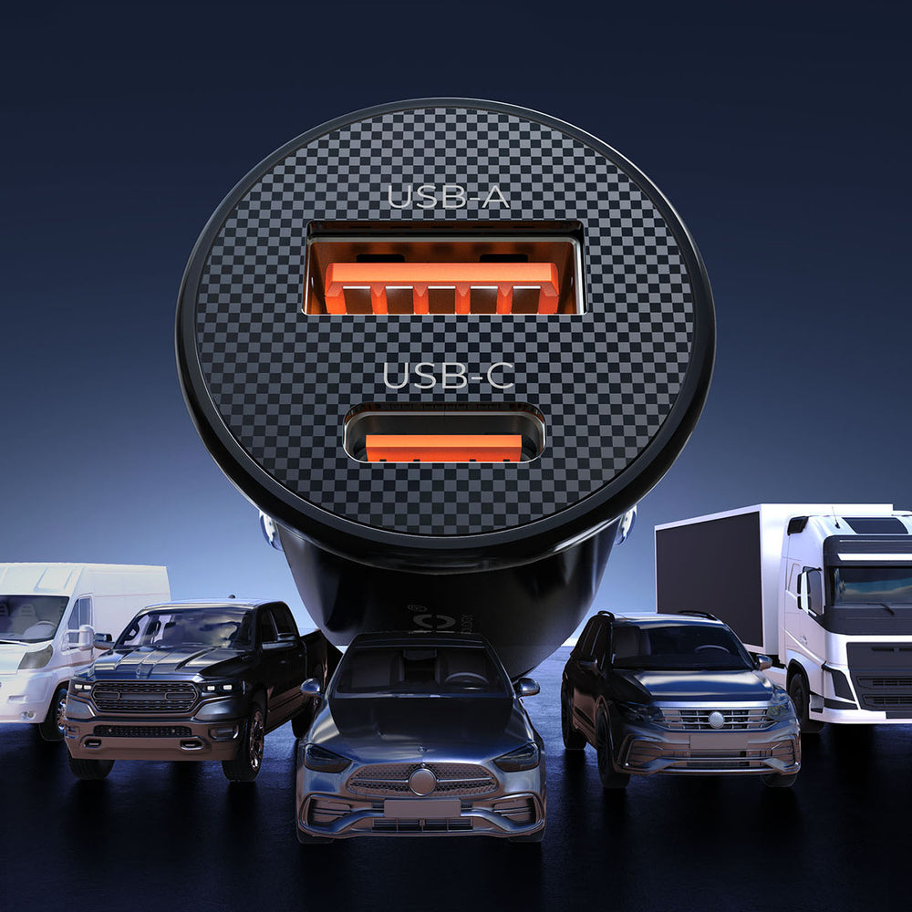 Orico PowerMini 30W USB-C + USB-A Biloplader - sort
