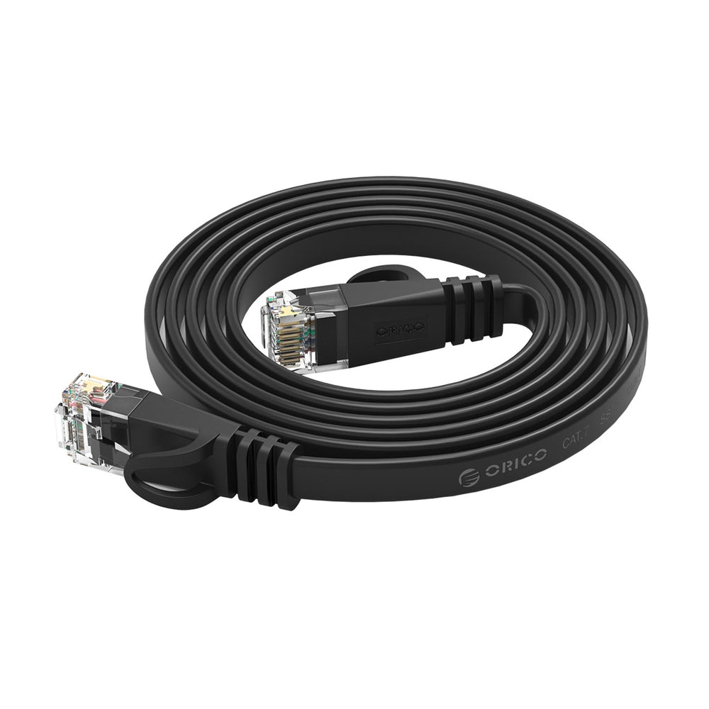 Orico PUG-C6B CAT6 1000Mbps RJ45 Ethernet Network Cable Internet LAN Flat 0.5m - Black