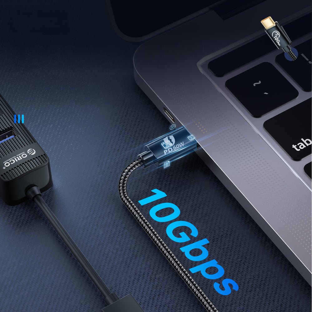 Orico CAF31 USB-C - USB-A 3.1 Gen 2 10Gbps 30cm OTG adapter - black