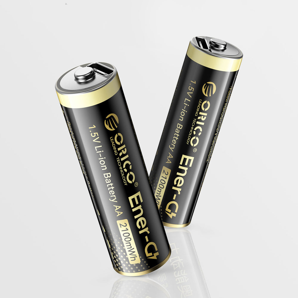 Orico Ener-G EG5C lithium battery 1.5V 2100mWh AA USB-C rechargeable battery 2 pcs.