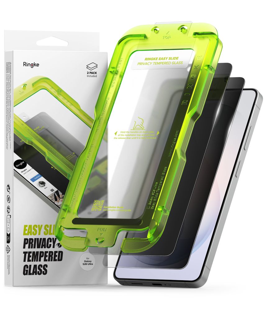 Ringke Easy Slide Privacy Temperet glas 2-pakke til Samsung Galaxy S26 Ultra