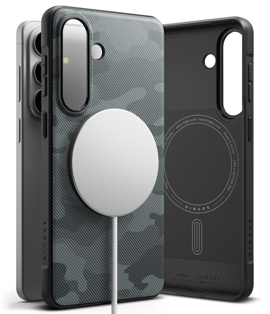 Ringke Onyx Magsafe Case til Samsung Galaxy S26 - Grå og sort