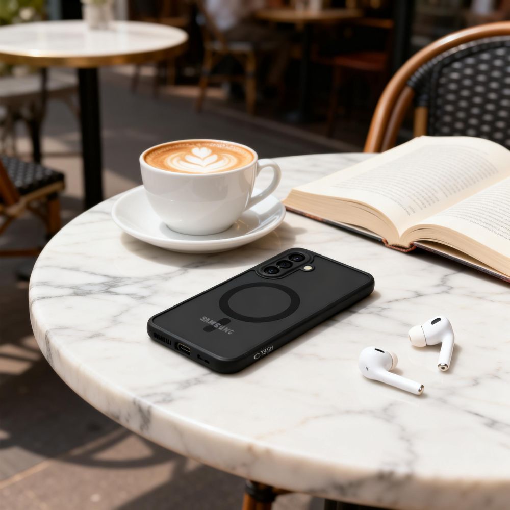 Tech-Protect Magmat MagSafe Case til Samsung Galaxy A57 5G - Halvt gennemsigtig