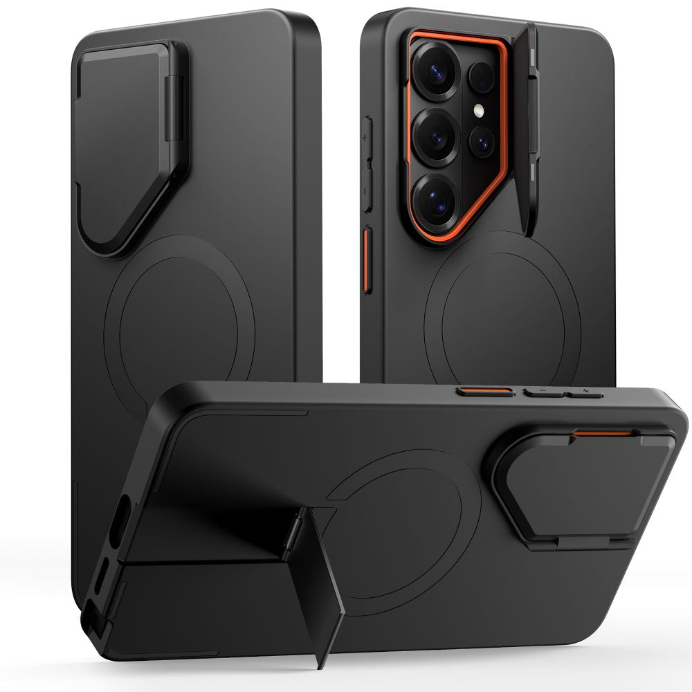 Tech-Protect Kevlar Aura MagSafe Case til Samsung Galaxy S26 Ultra - sort og orange
