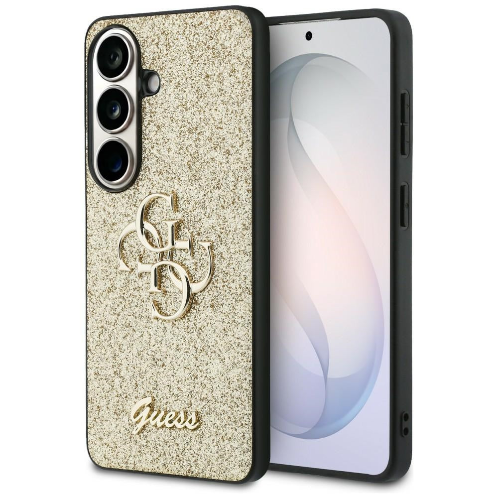 Guess Fixed Glitter Big 4G Metal Logo case til Samsung Galaxy S26 - guld