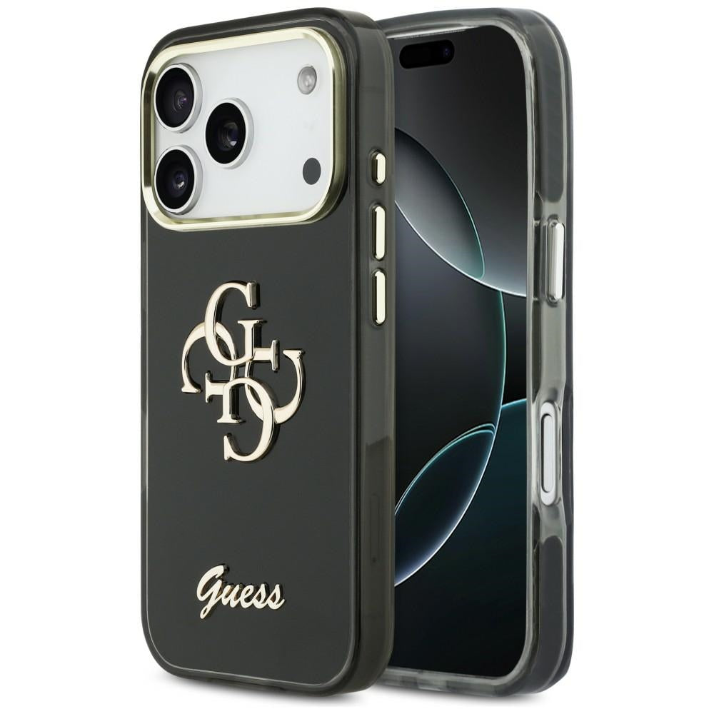 Guess IML 4G Script Metallæske til iPhone 17 Pro Max - sort