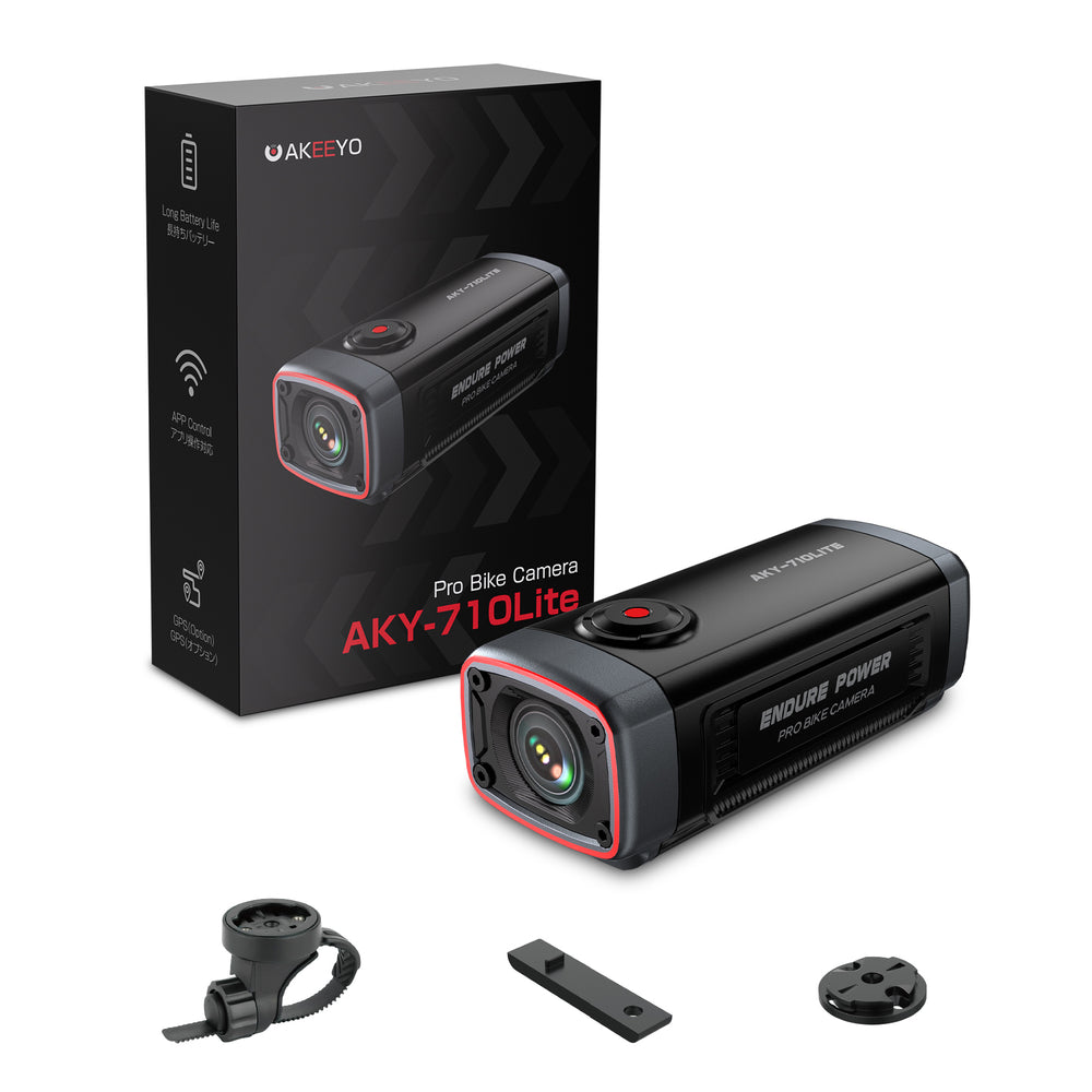 AKEEYO 710 Lite sports camera video recorder for bicycle handlebars - black