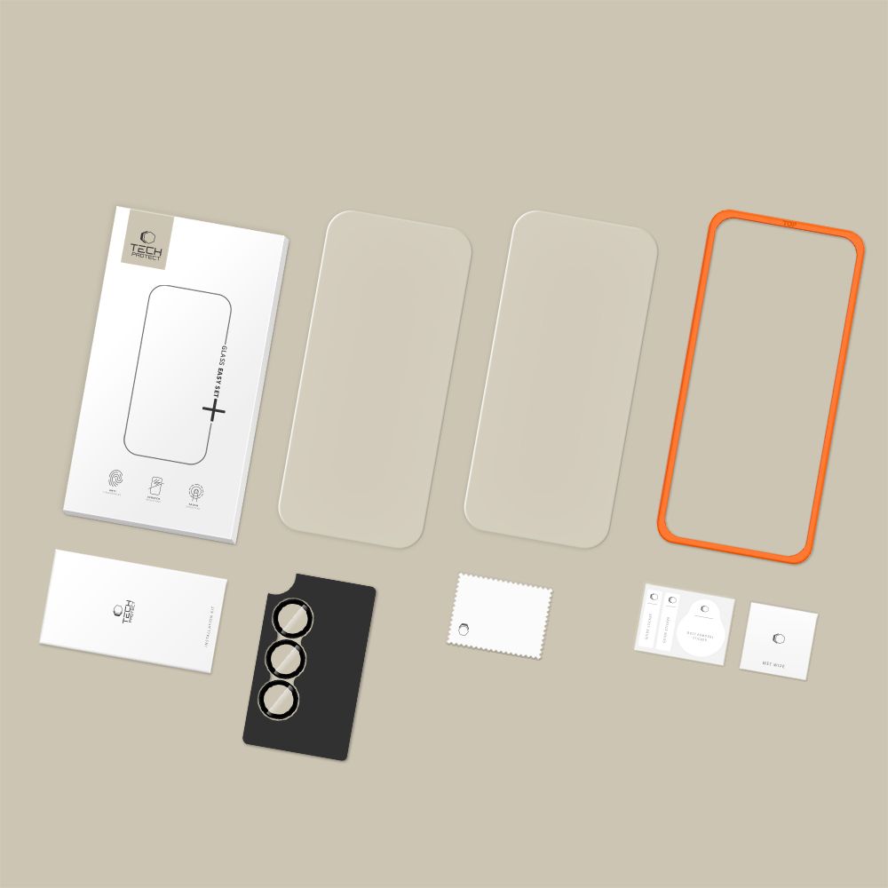 Tech-Protect Easy Set+ 3-pakke af hærdet glas til Samsung Galaxy A37 5G