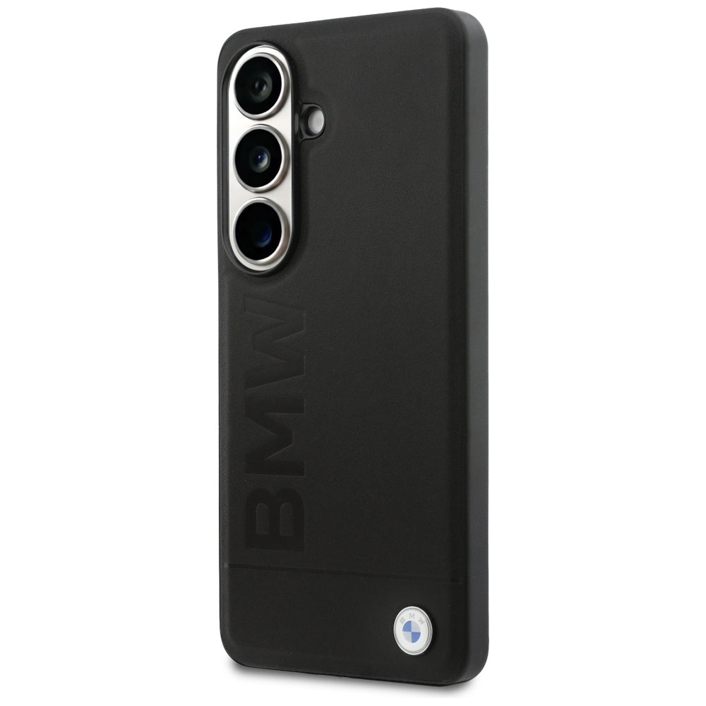 BMW læder MagSafe Hot Stamp Case til Samsung Galaxy S26 Plus - sort