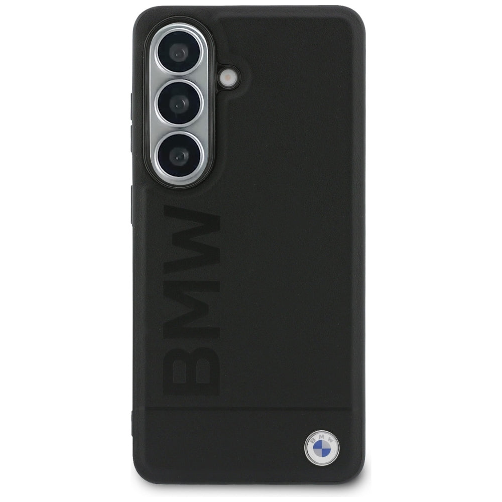 BMW læder MagSafe Hot Stamp Case til Samsung Galaxy S26 Plus - sort