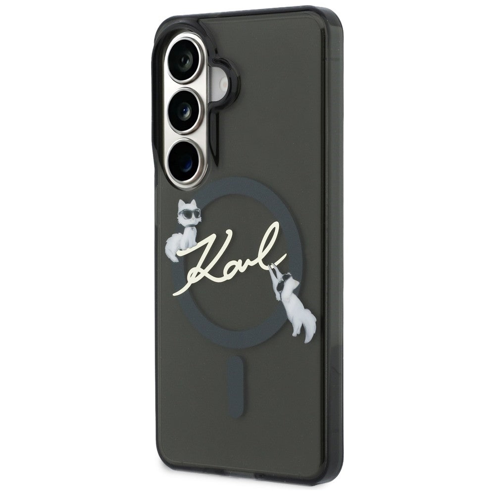 Karl Lagerfeld IML KC Script MagSafe Case for Samsung Galaxy S26 - Black