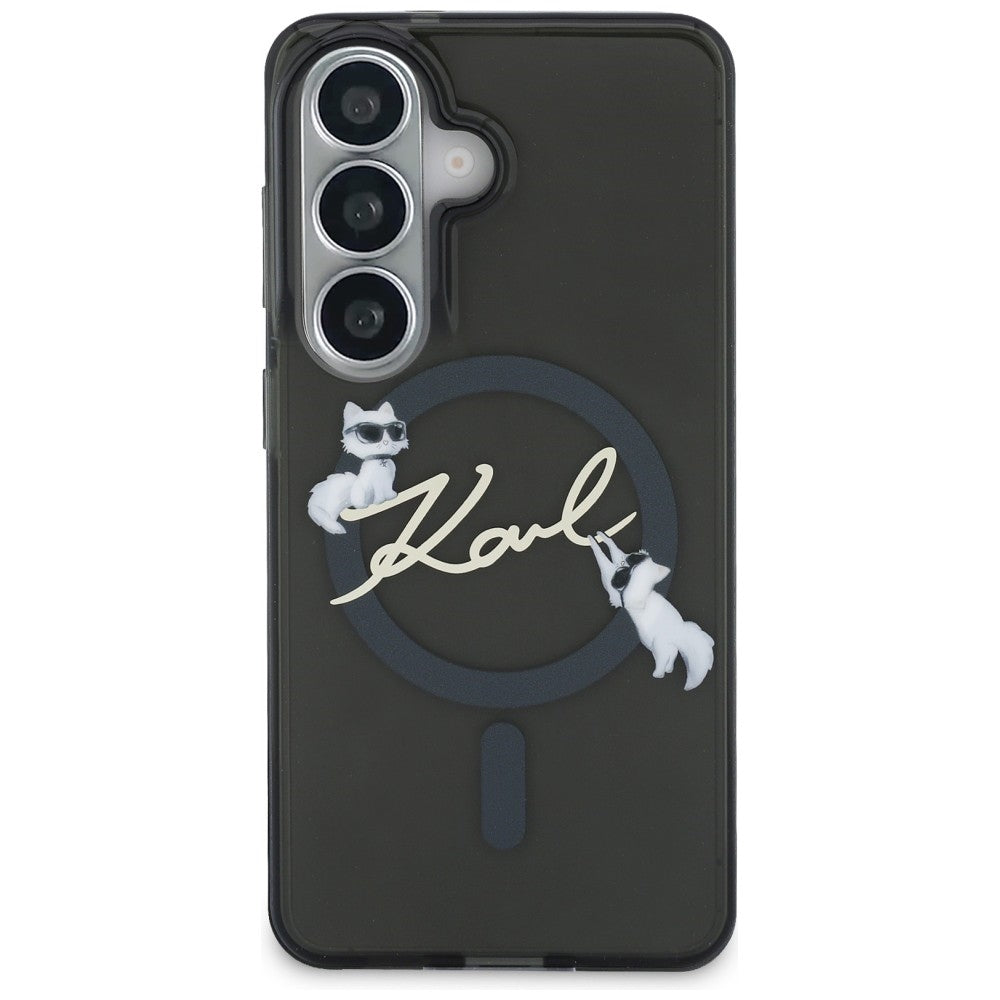 Karl Lagerfeld IML KC Script MagSafe Case for Samsung Galaxy S26 - Black