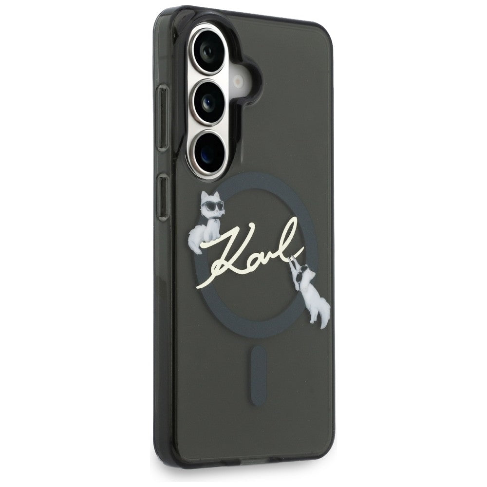 Karl Lagerfeld IML KC Script MagSafe Case for Samsung Galaxy S26 - Black