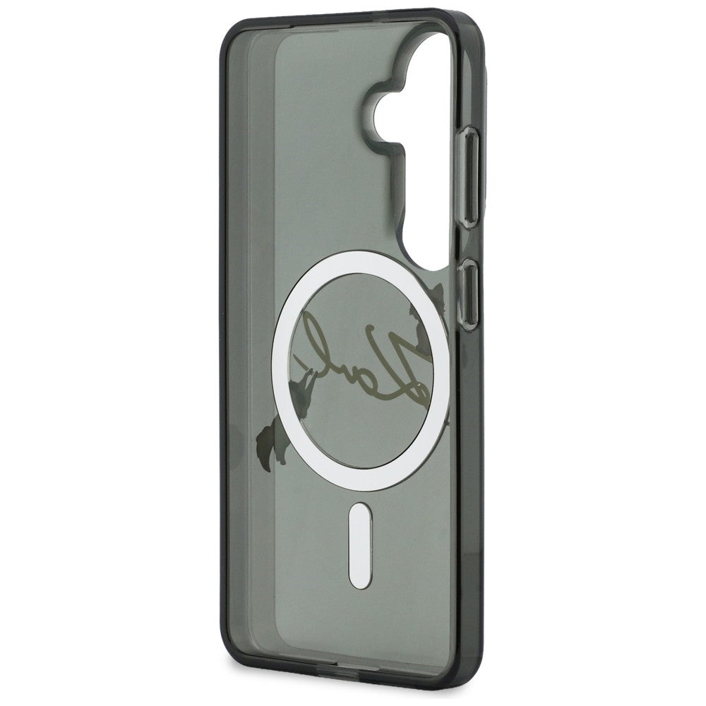 Karl Lagerfeld IML KC Script MagSafe Case for Samsung Galaxy S26 - Black