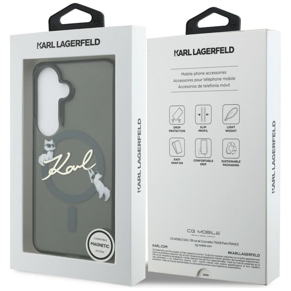 Karl Lagerfeld IML KC Script MagSafe Case for Samsung Galaxy S26 - Black