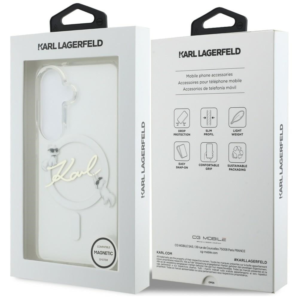 Karl Lagerfeld IML KC Script MagSafe Case til Samsung Galaxy S26 Plus - gennemsigtigt