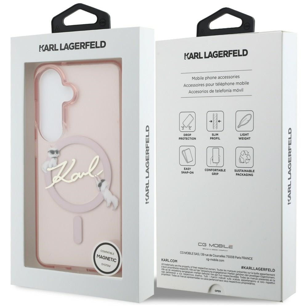 Karl Lagerfeld IML KC Script MagSafe Case til Samsung Galaxy S26 - Pink