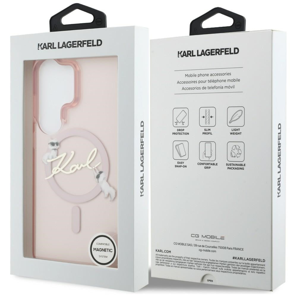 Karl Lagerfeld IML KC Script MagSafe Case til Samsung Galaxy S26 Ultra - Pink