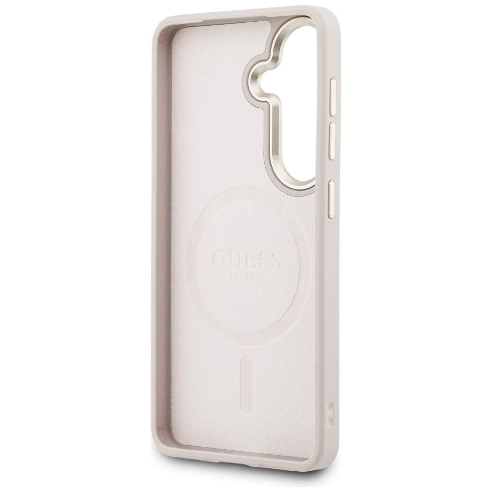Guess 4G Embossed Ring MagSafe Case for Samsung Galaxy S26 - Pink