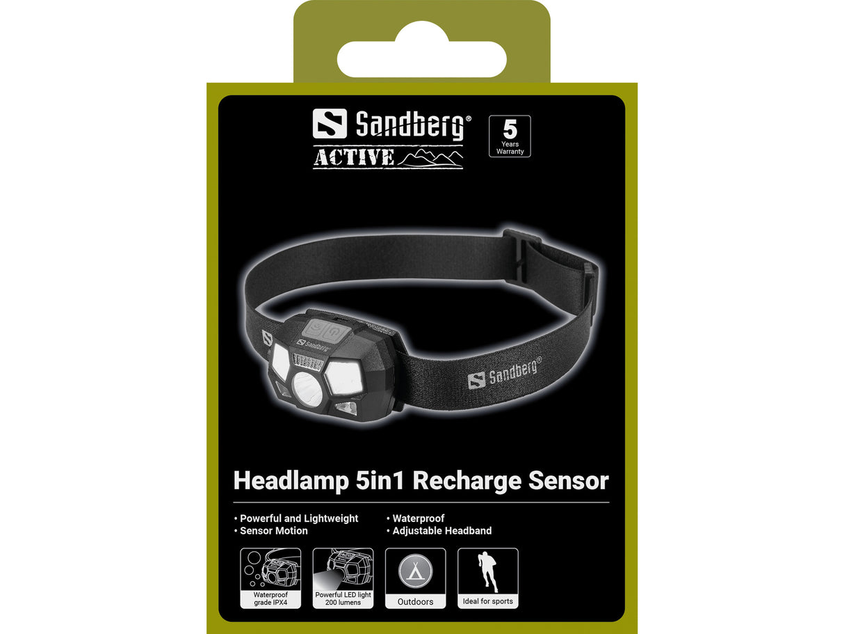 Sandberg Headlamp 5in1 Recharge Sensor
