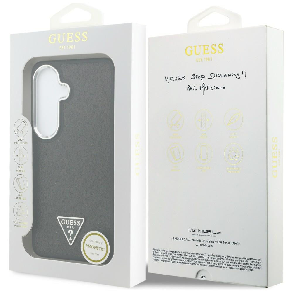 Guess Fixed Glitter Triangle MagSafe-kasse til Samsung Galaxy S26+ - sort