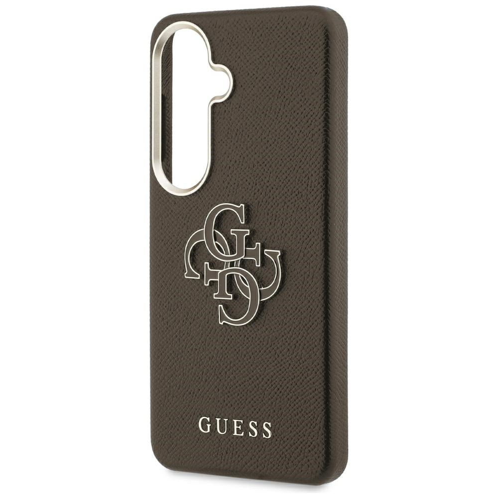 Guess Grained Big 4G Metal Logo Case til Samsung Galaxy S26+ - Brunt