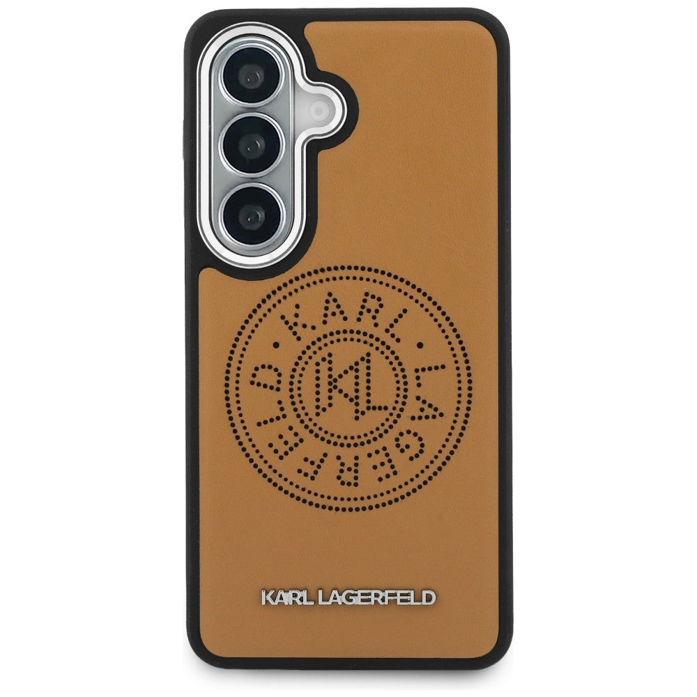 Karl Lagerfeld Perforeret KL MagSafe Case til Samsung Galaxy S26+ - Brunt
