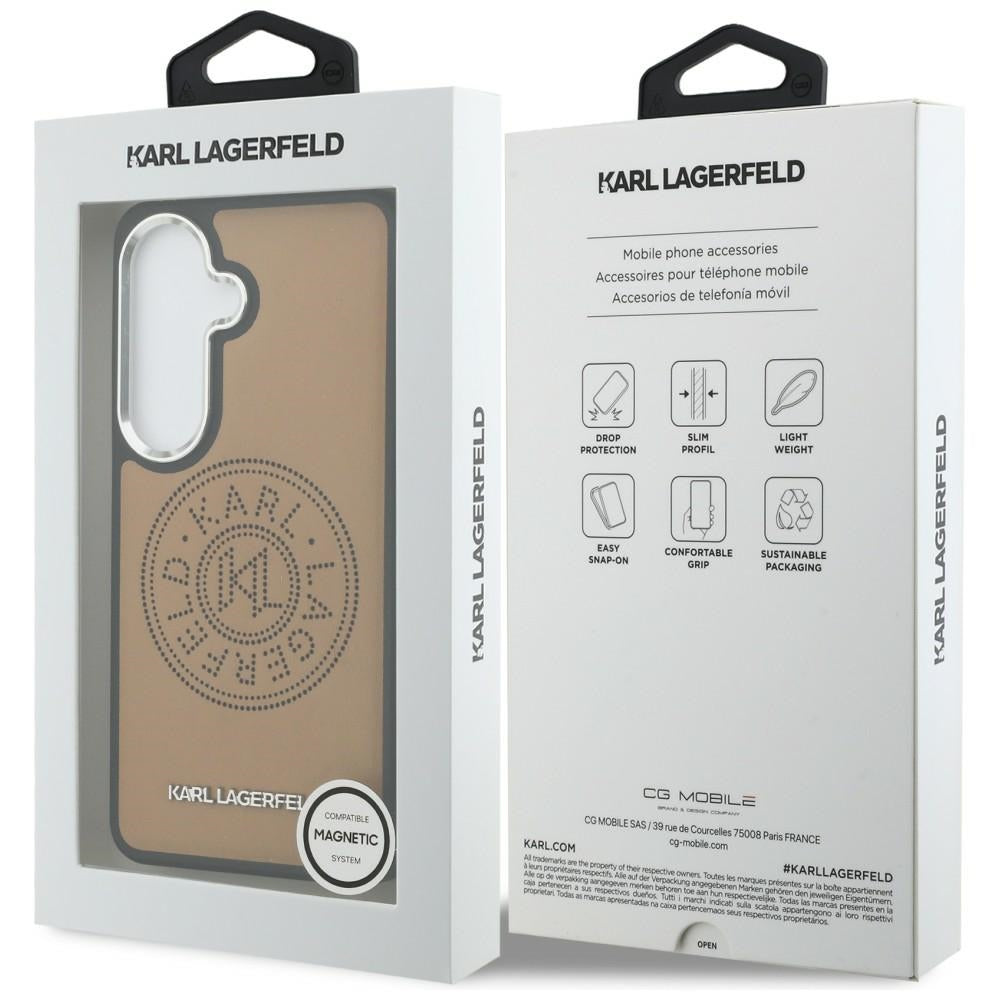 Karl Lagerfeld Perforeret KL MagSafe Case til Samsung Galaxy S26+ - Brunt